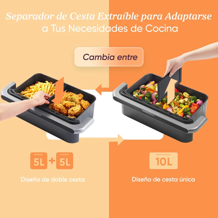 Vista 2 de Cosori Dual Blaze TwinFry 10L